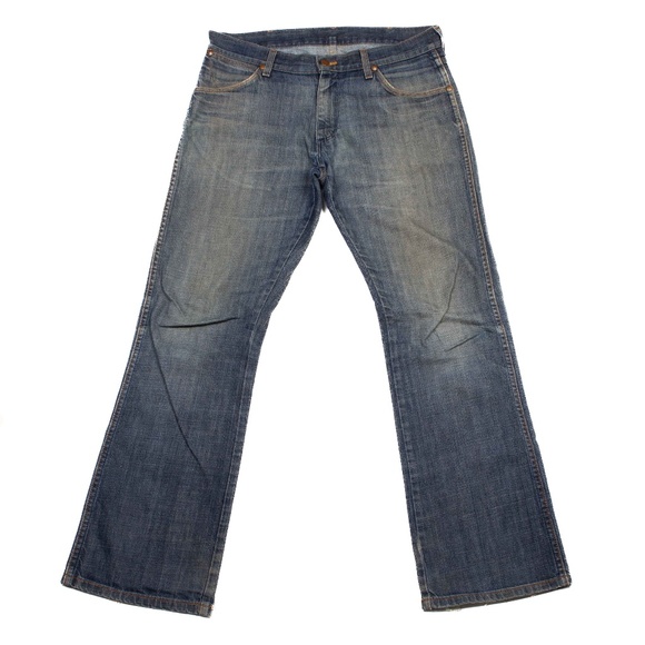 VINTAGE WRANGLER DAYTON MENS BLUE REGULAR STRAIGHT DENIM JEANS SIZE W32 L32 - Picture 1 of 9